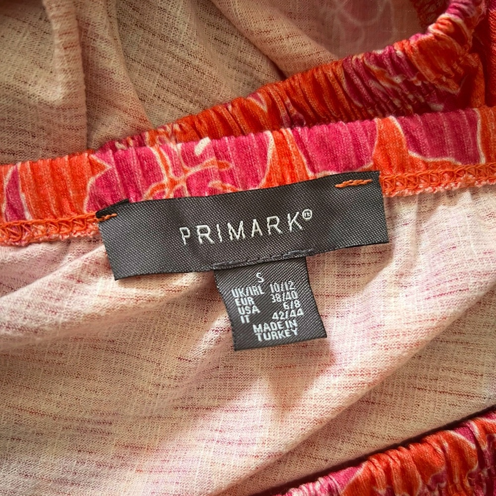 Primark Pink Ruffle Flower Crop Top Size S - Picture 4 of 7